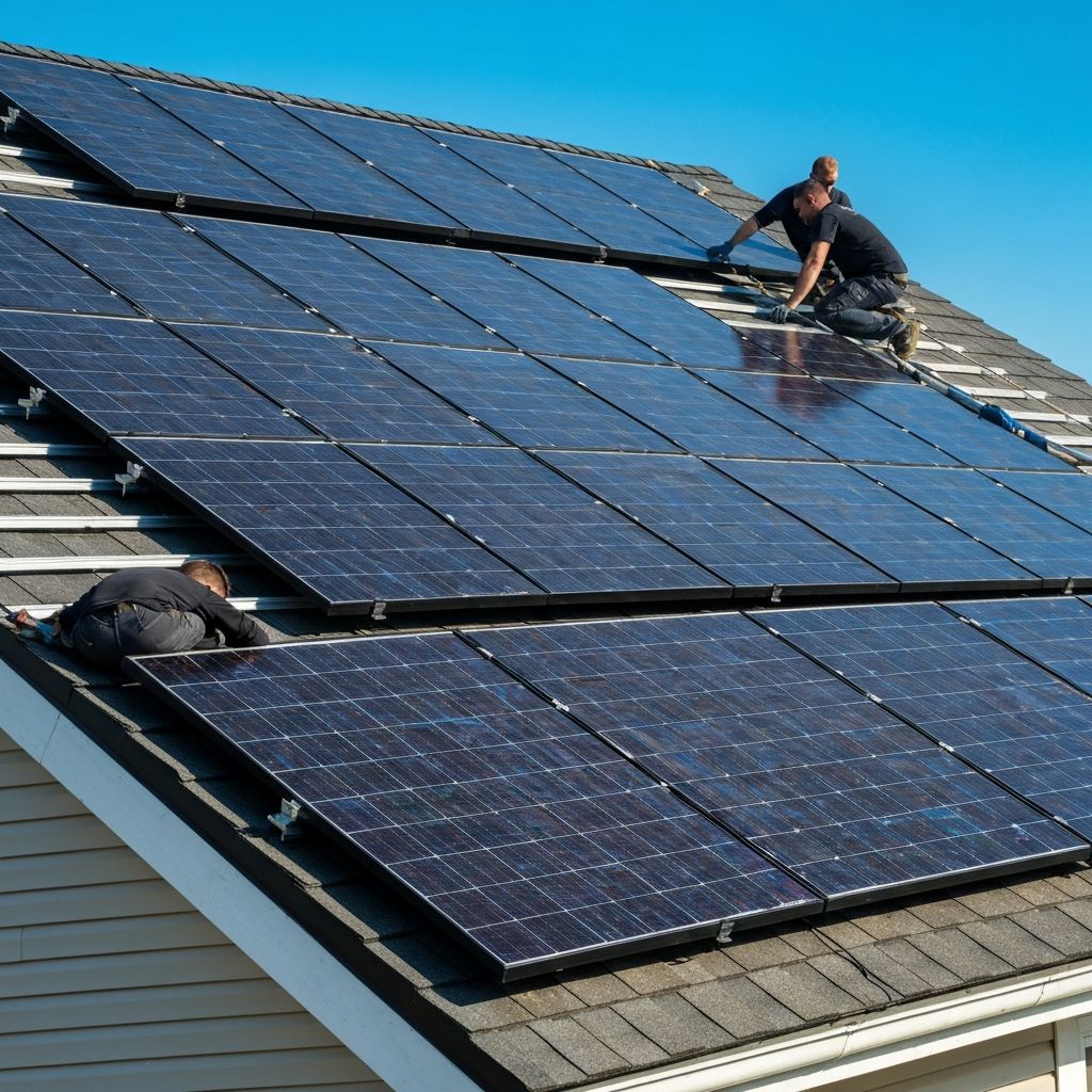 Solar panel installation